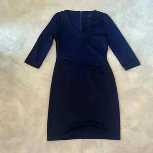 ANDREW  MARC - navy blue 3/4 sleeve dress